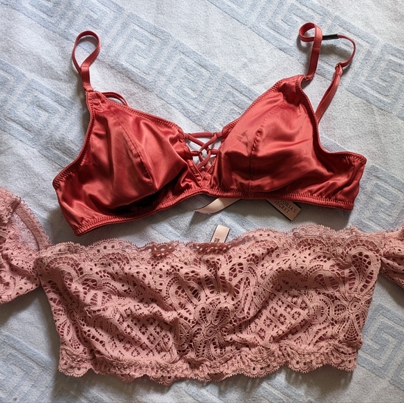 NWT Victoria’s Secret Pink Satin Scoop Bralette, XS Small 30B,32A, 34A, 32B, 34B - Picture 6 of 7